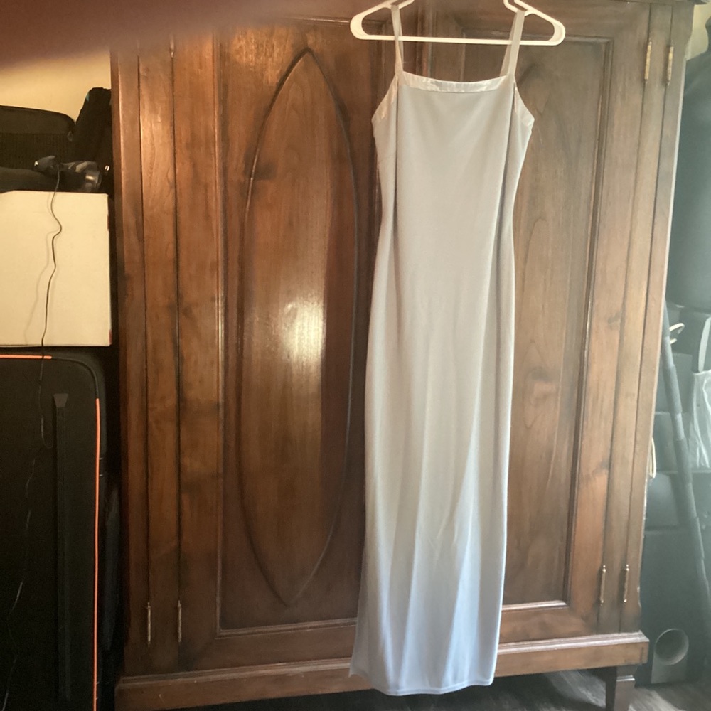 City Triangles- long silver dress (7/8)